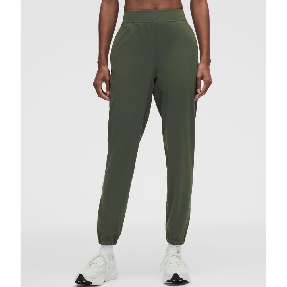 Lululemon Adapted State Jogger Womens 2 Green High Rise Zipper Cuff Running Pant